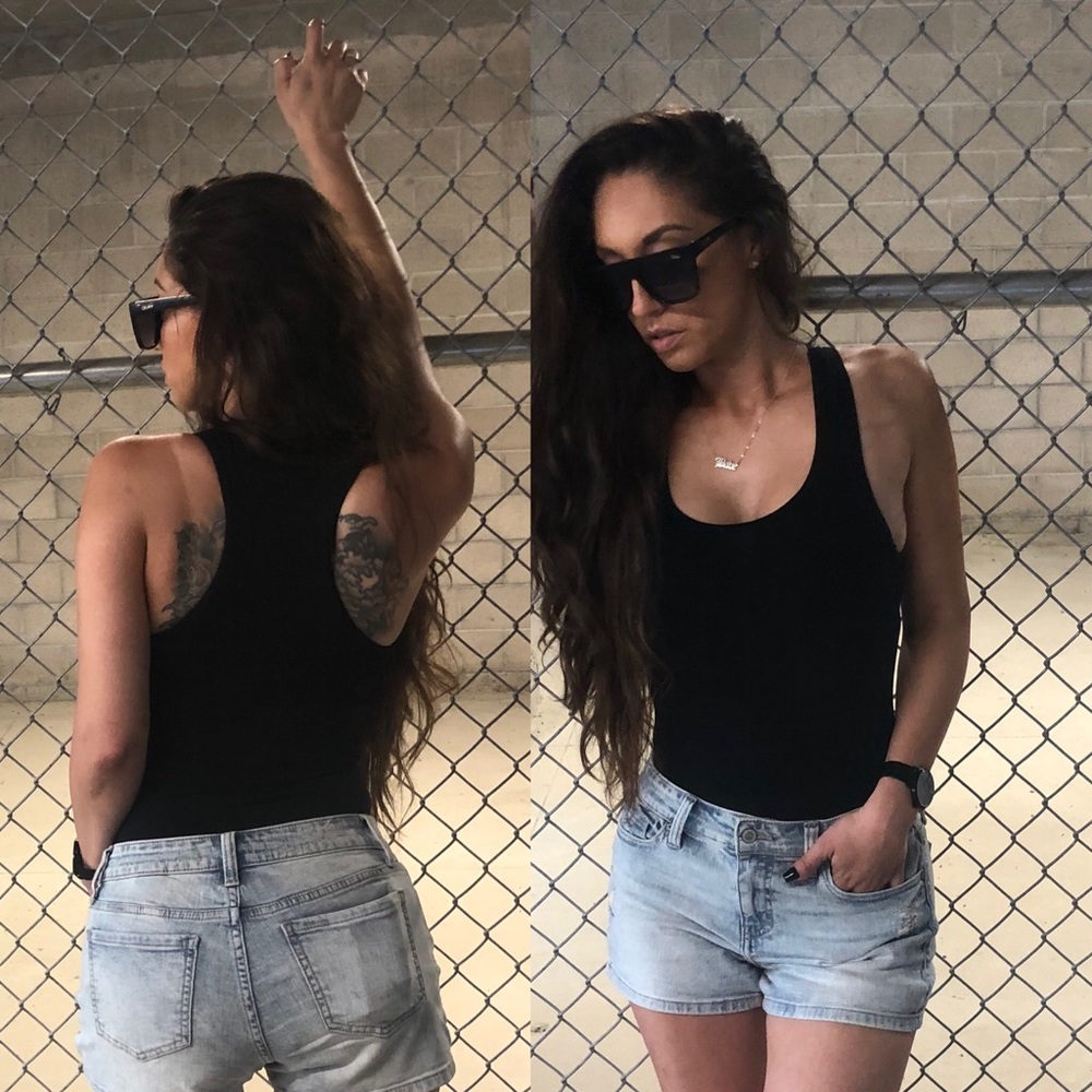 ➖SALE➖ BODYSUIT RACER BACK TANK IN BLACK